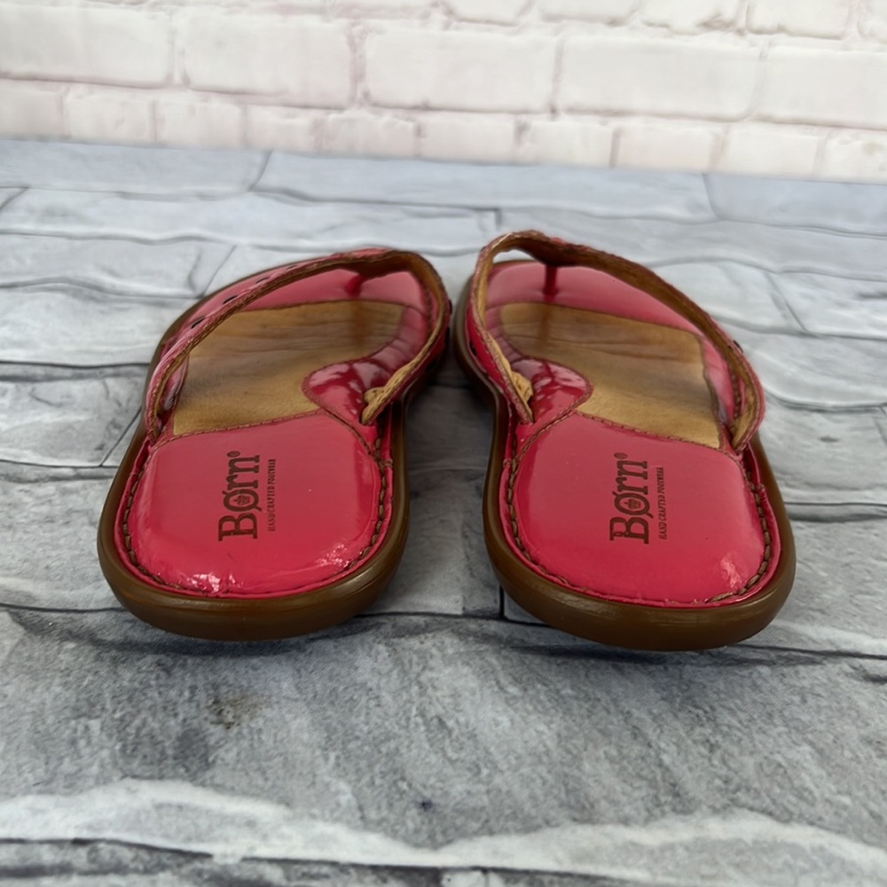 Born Hand crafted footwear pink thong sandals size 7 - Picture 7 of 8